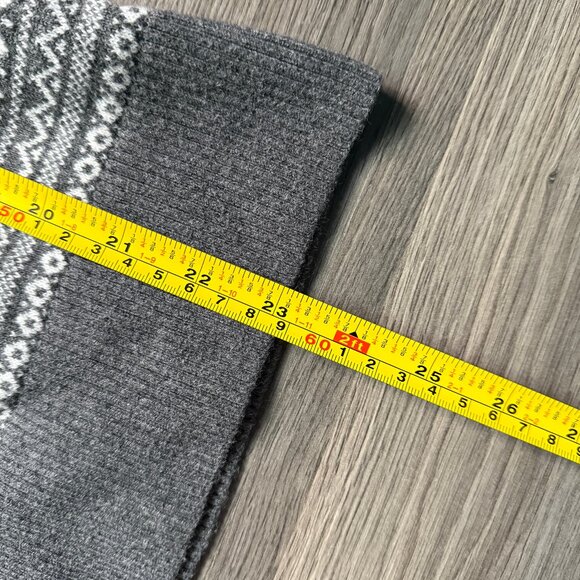 L.L. Bean Women's Knit Cashmere Cardigan - Grey/White - Picture 5 of 5